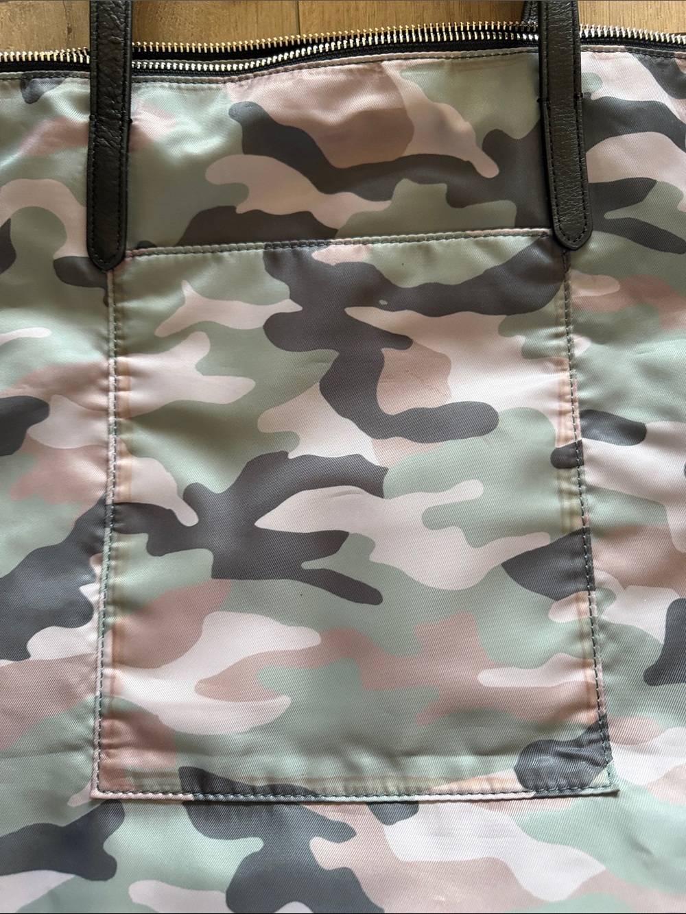 NEW Rebecca Minkoff Camo Washed Nylon Tote Bag - Green Camo - Picture 7 of 14